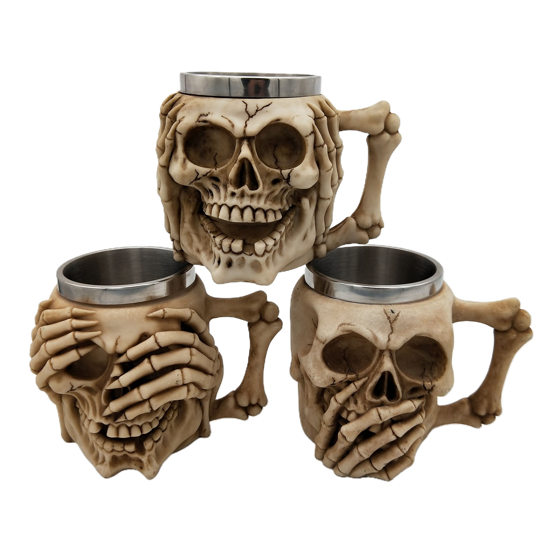 万圣节艺术品骷髅酒杯造型工艺品摆件马克杯装饰品收藏品