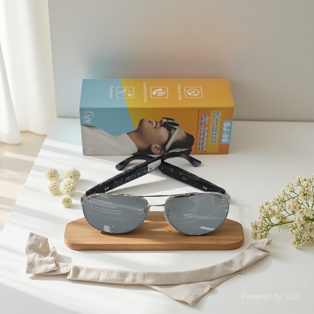 智能眼镜/ai眼镜/AI翻译眼镜/AI眼镜/AI产品图