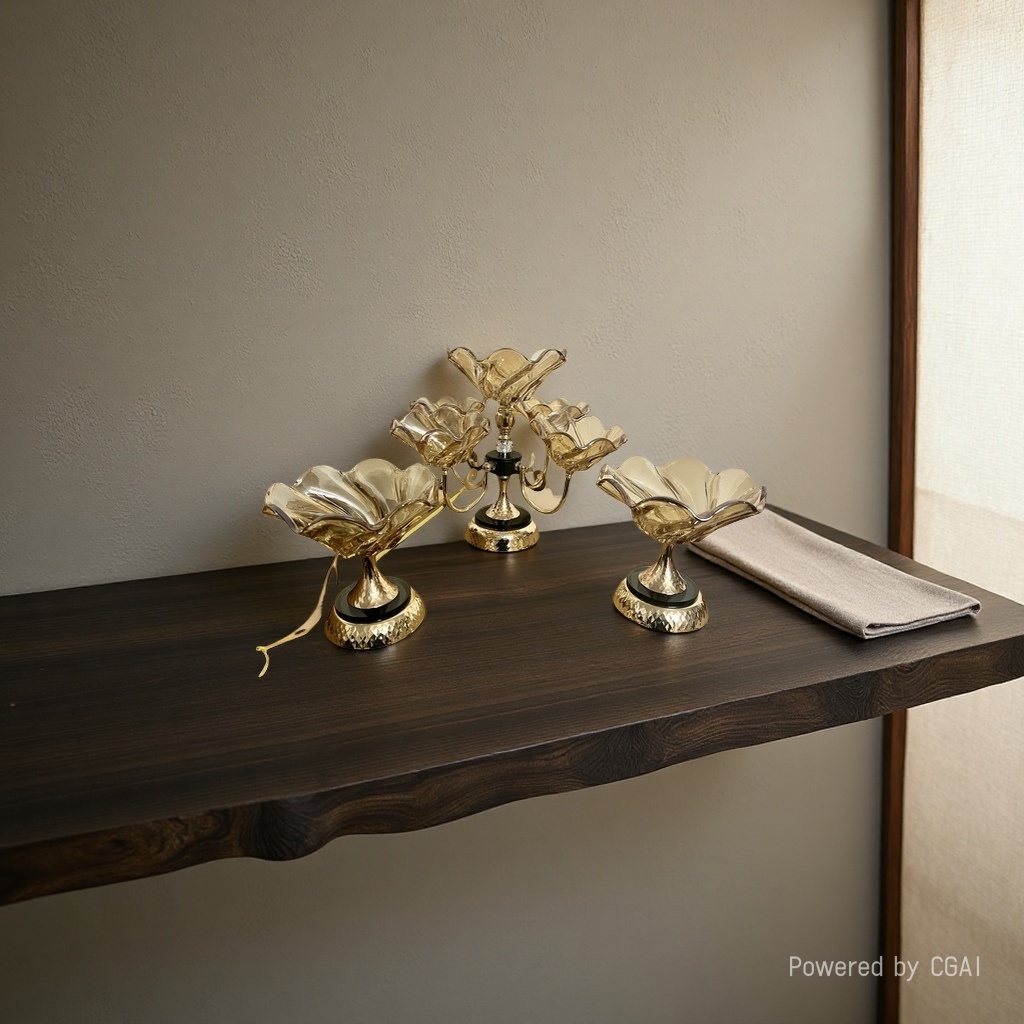 European-style fruit platters, luxurious and high-end modern living room coffee tables, household snack platters, large-sized crystal glass five-head fruit platters, fruit platters, handicrafts, ornaments, foam flowers, Muslim douyin blind boxes, blind boxes, parrot cages Item Picture