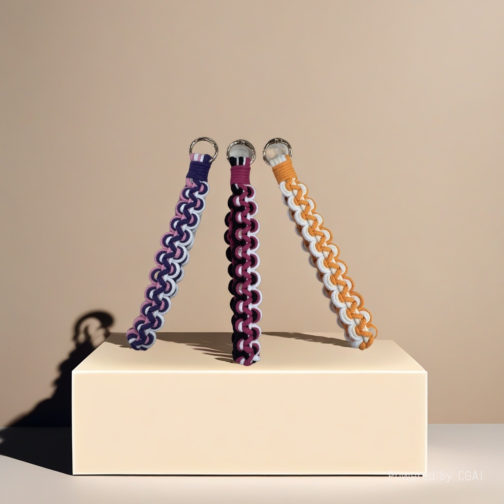Three types of hand-woven rope bracelet accessories. The color combination is fashionable, with metal buckles as embellishments. The handcrafted texture is full of flavor, making it a new choice for trendy accessories. Item Picture