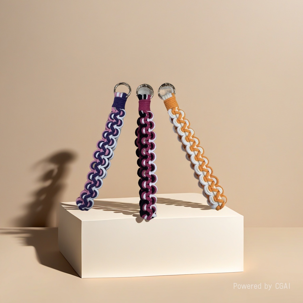 Three types of hand-woven rope bracelet accessories. The color combination is fashionable, with metal buckles as embellishments. The handcrafted texture is full of flavor, making it a new choice for trendy accessories. Specification image