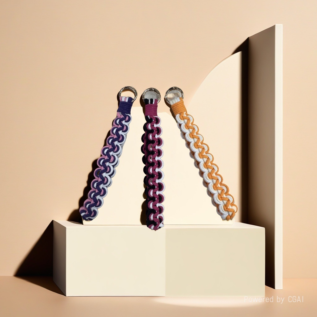 Three types of hand-woven rope bracelet accessories. The color combination is fashionable, with metal buckles as embellishments. The handcrafted texture is full of flavor, making it a new choice for trendy accessories. details Picture