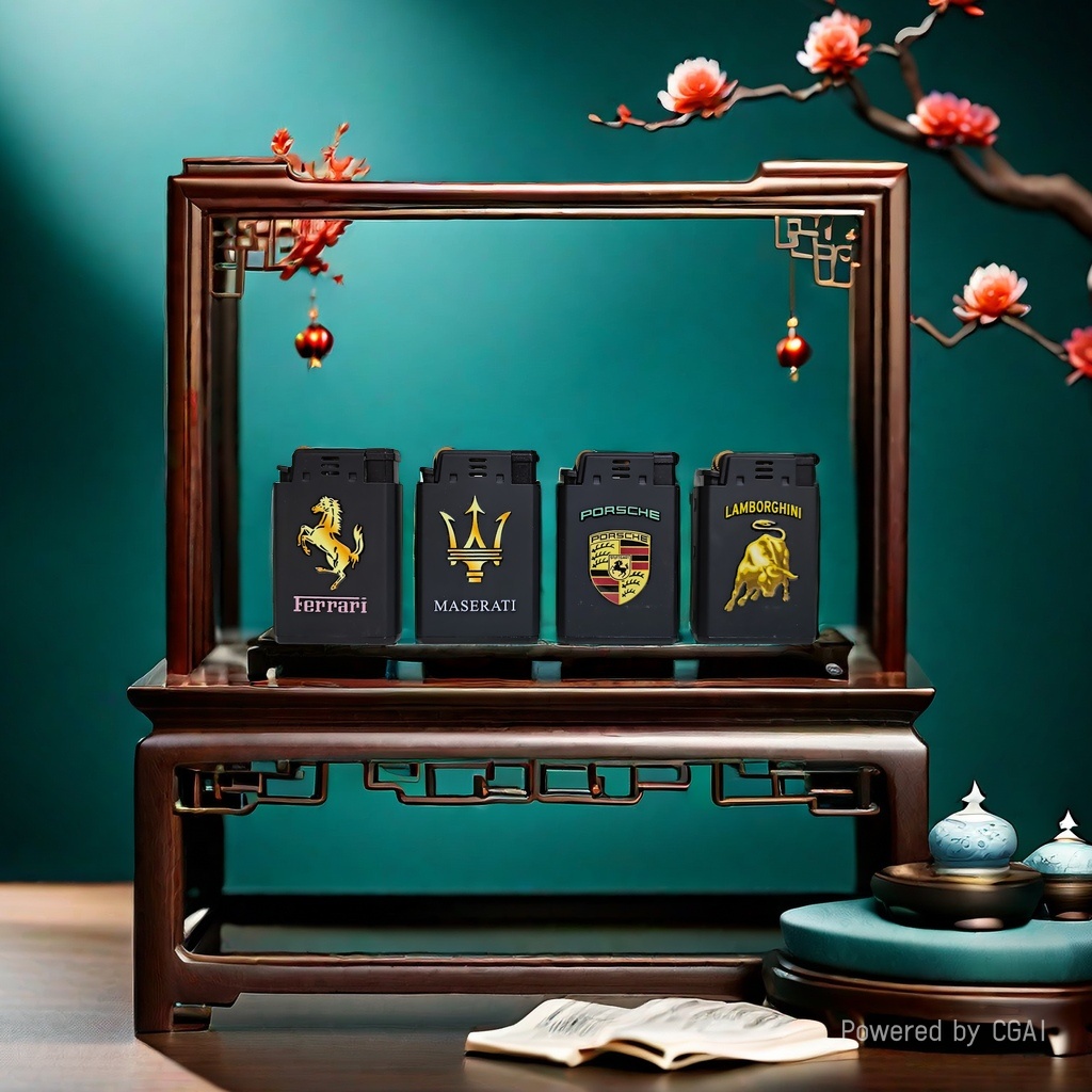 打火机四款黑色Ferrari Maserati Porsche Lamborghini水烟炉砸炮枪儿童电子水烟点碳阿拉伯水烟