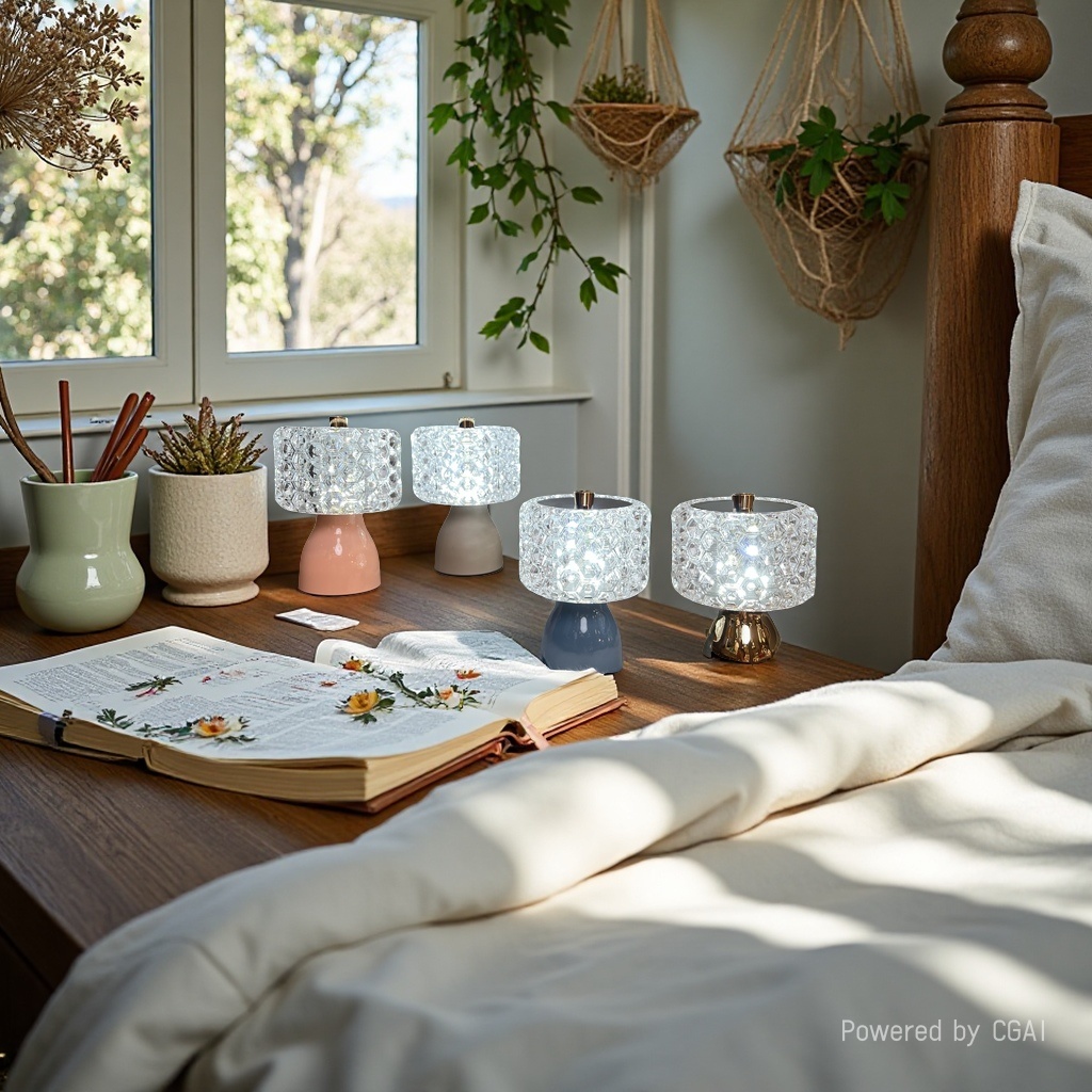 台灯/无线充/发光相框/流沙/氛围充电小台灯产品图