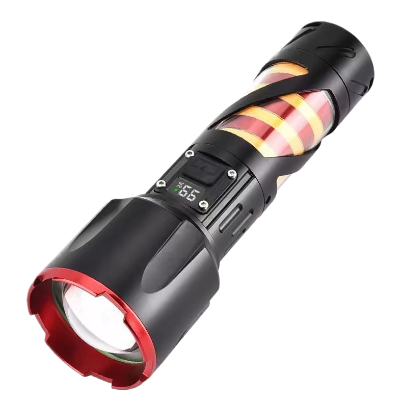 Outdoor handheld flashlight for hunting tigers, laser light, night lighting for driving pigs and hunting tigers, portable high-intensity flashlight, multi-functional