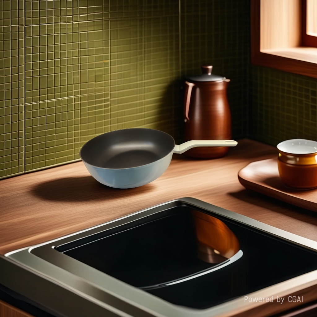 平底鍋/不锈钢提锅/煎饼轮刀白底实物图