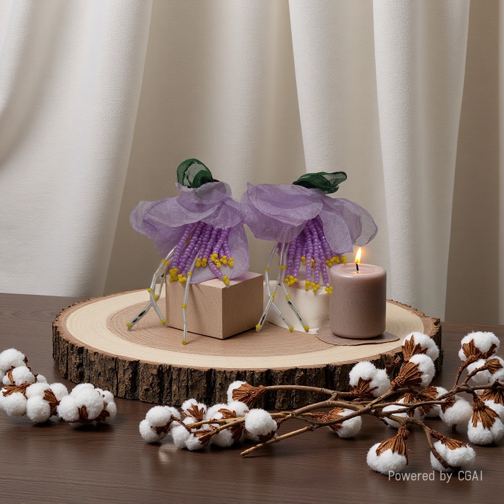 Purple flower-shaped hair accessories, hairpins, butterfly acrylic red headwear, women's hair clips, hair accessories Application Scenario