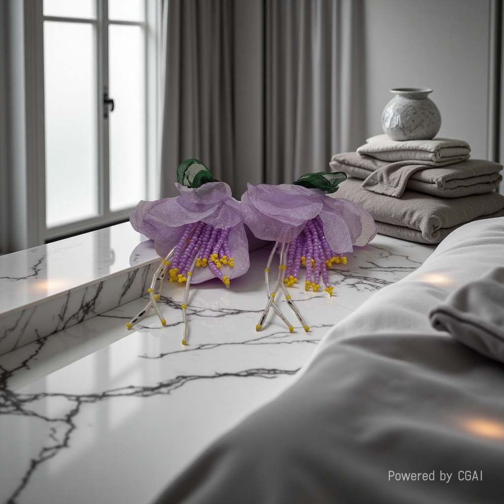 Purple flower-shaped hair accessories, hairpins, butterfly acrylic red headwear, women's hair clips, hair accessories Specification image