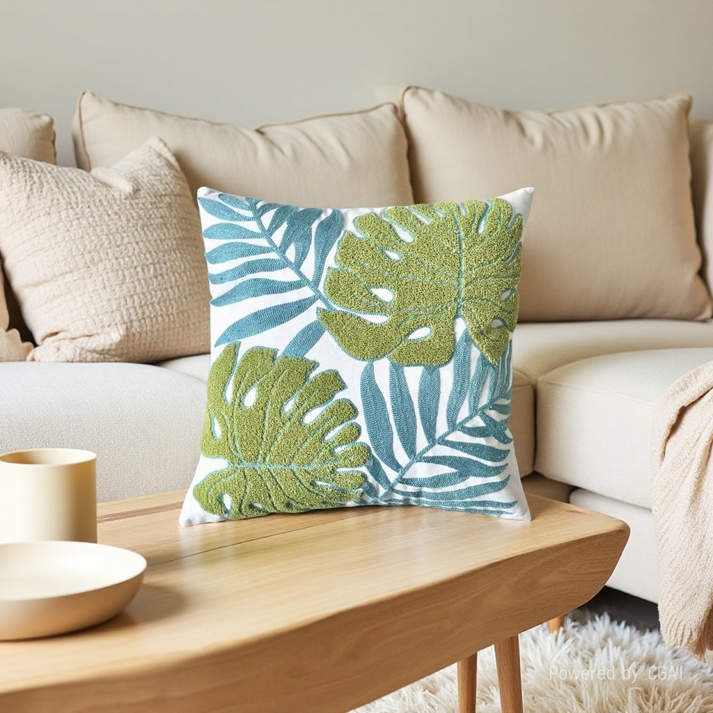 热带植物图案抱枕被靠枕沙发大靠背靠垫定制抱抱个性定做