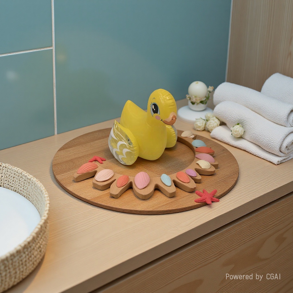 半透明翅膀微笑小黄鸭充气型玩具产品图