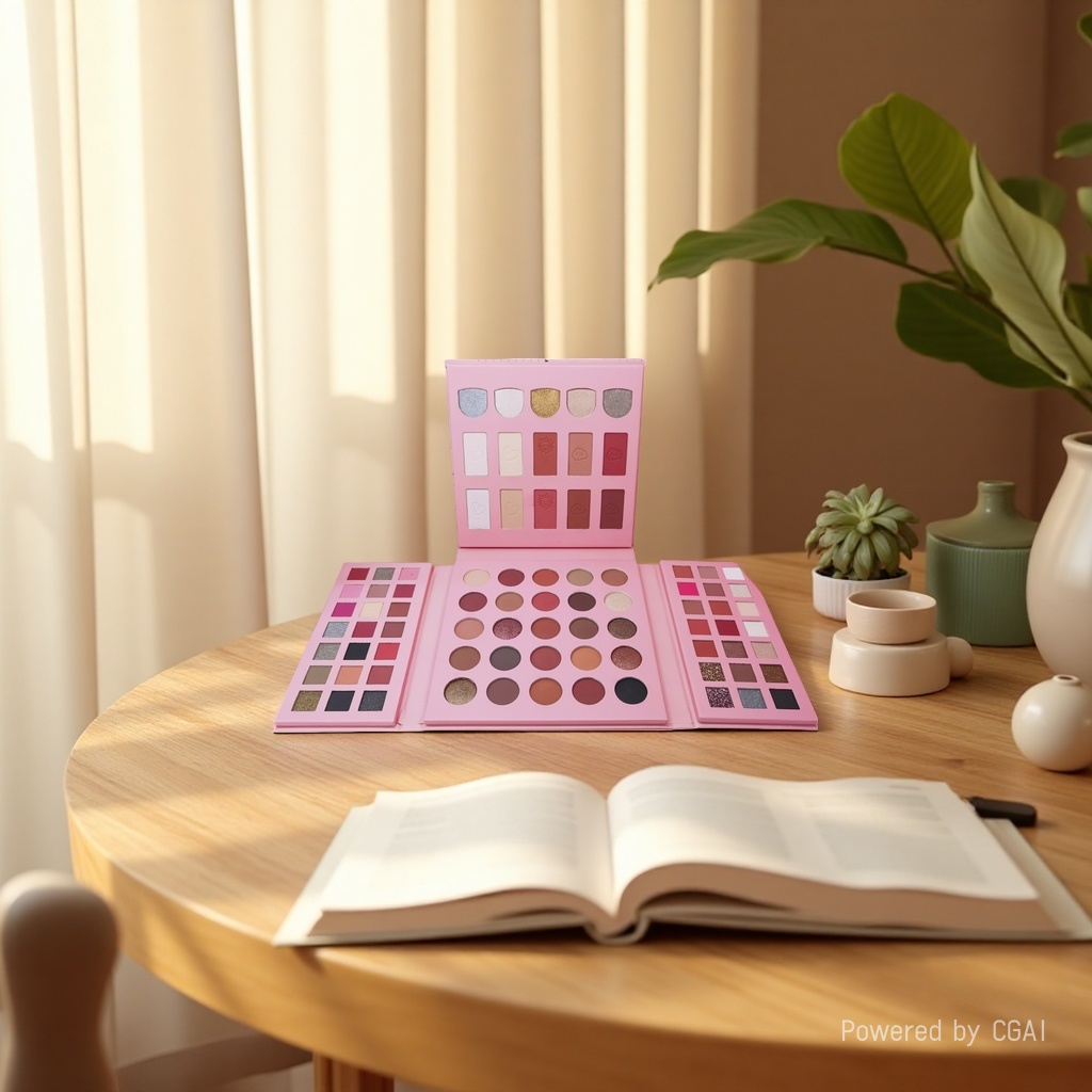 Fashionable makeup set, multi-color eyeshadow palette, cosmetic combination, full set of beauty products, student-specific makeup tools Specification image