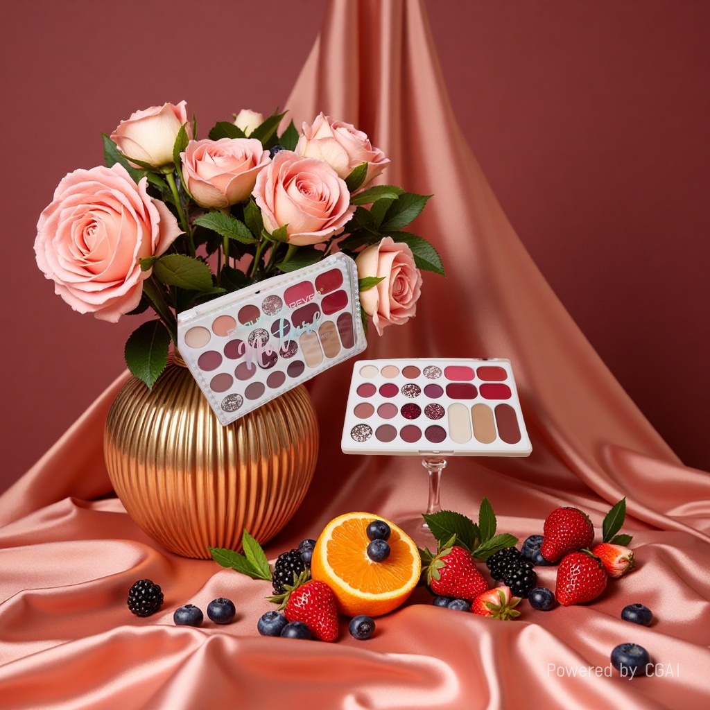 Eye shadow, lipstick, foundation cream Specification image