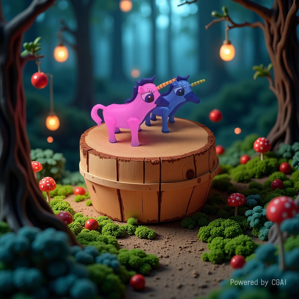 蓝紫黄金独角兽充气玩具儿童玩乐