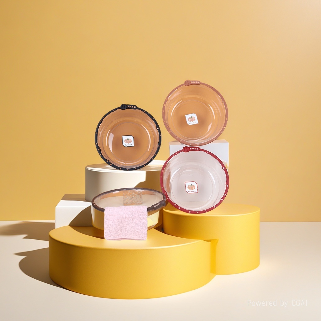 Pumpkin-patterned transparent plastic household basin, stainless steel face and foot wash basin, children's cartoon multi-functional washbasin Application Scenario