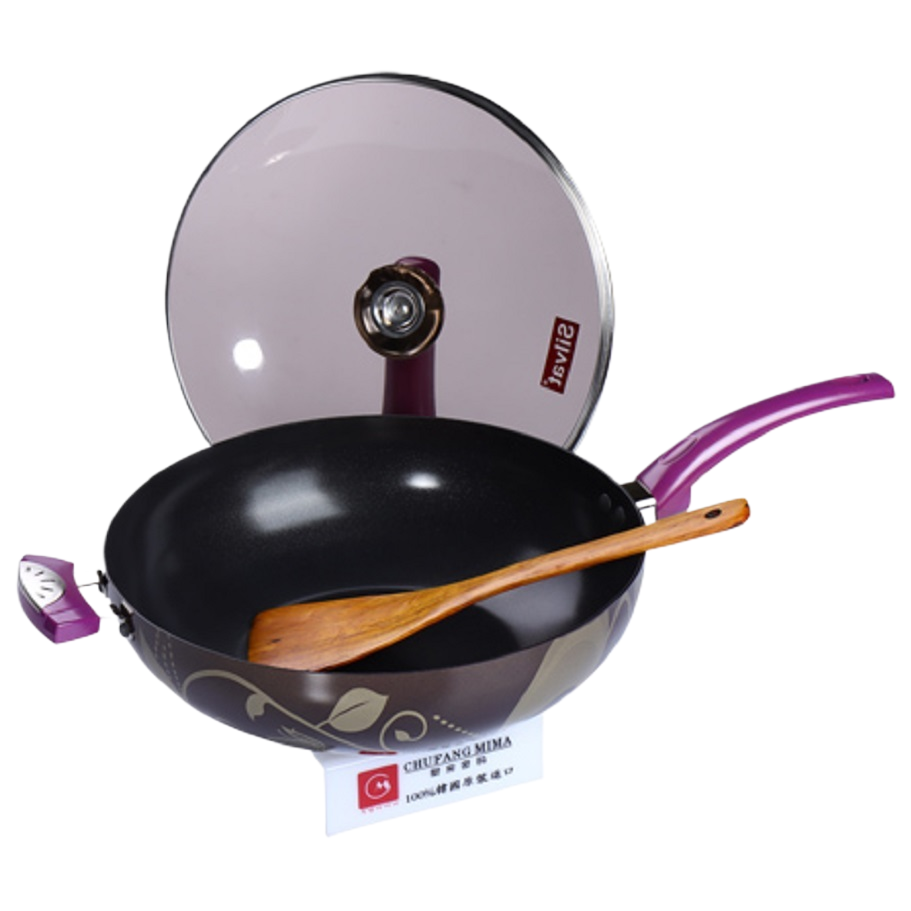 不锈钢煎锅平底锅厨房多用煎炒锅家用不粘锅耐用煎锅具