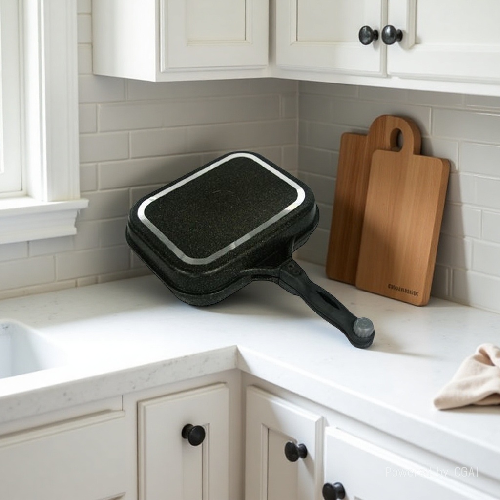 Kitchen password: Korean imported two-sided pan, large pancake pan Application Scenario