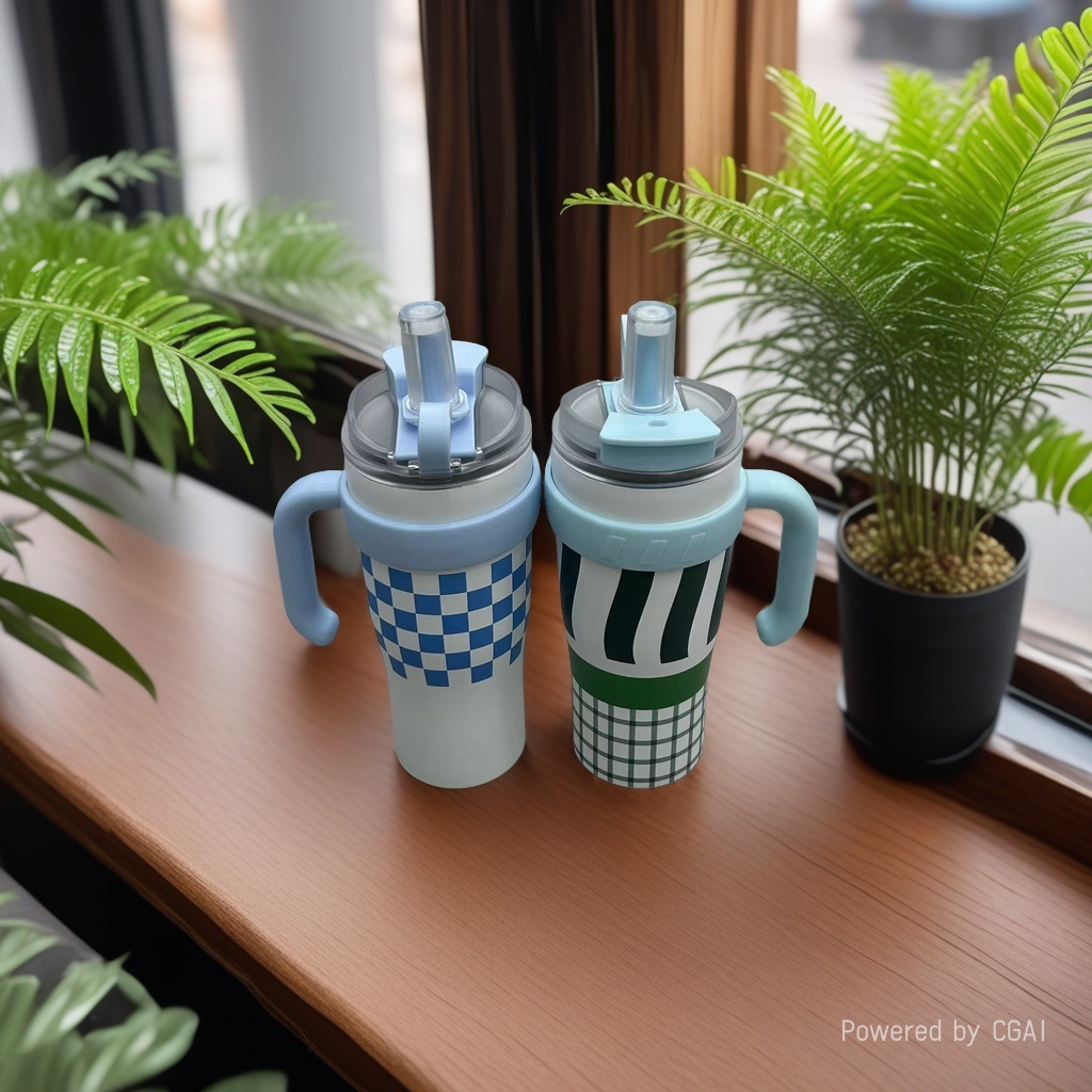 Stanley Ice King Straw Water Cup Children's Bamboo Joint style High appearance level Girls' portable two-zone water cup Durable high appearance level Girls' water cup Application Scenario