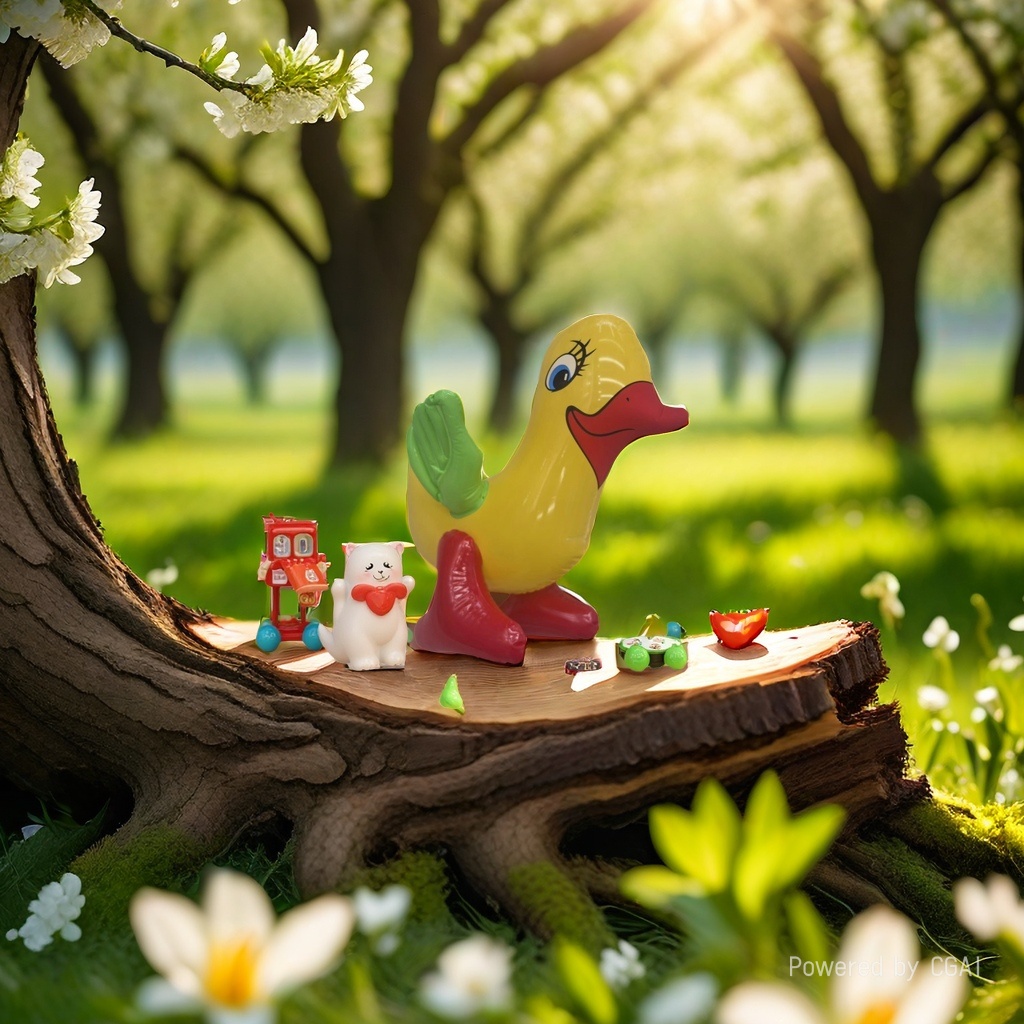 展翅红嘴小黄鸭充气玩具儿童玩乐