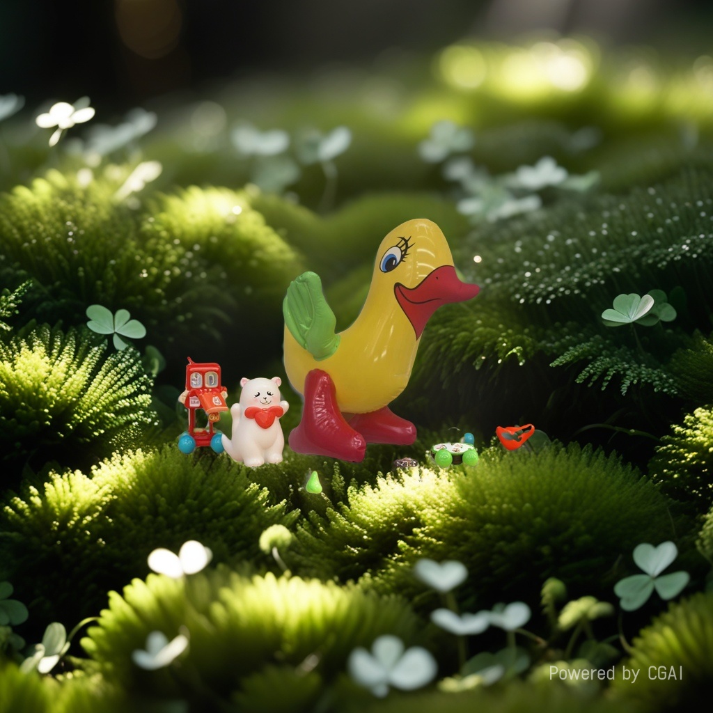 展翅红嘴小黄鸭充气玩具儿童玩乐细节图