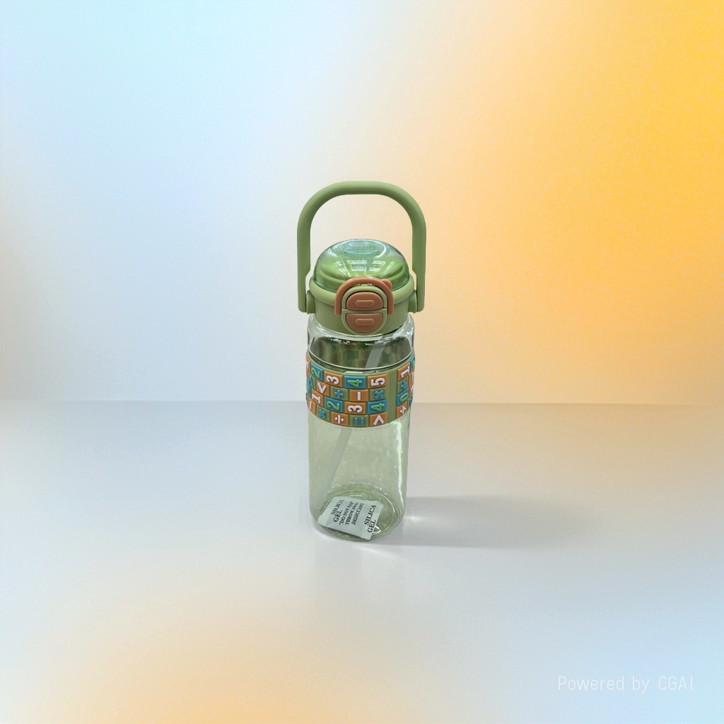 New cross-border multi-color cartoon water cup, double-drinking with handle, convenient, anti-drop, large-capacity sports outdoor water bottle details Picture