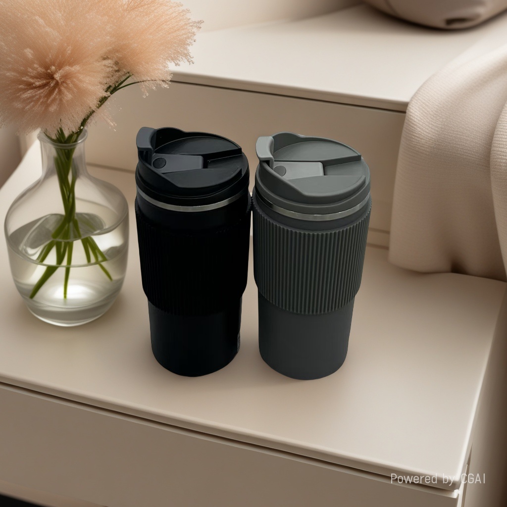 New coffee cup, 304 stainless steel insulated cup, high appearance level, double-layer water cup, portable car gift insulated cup wholesale