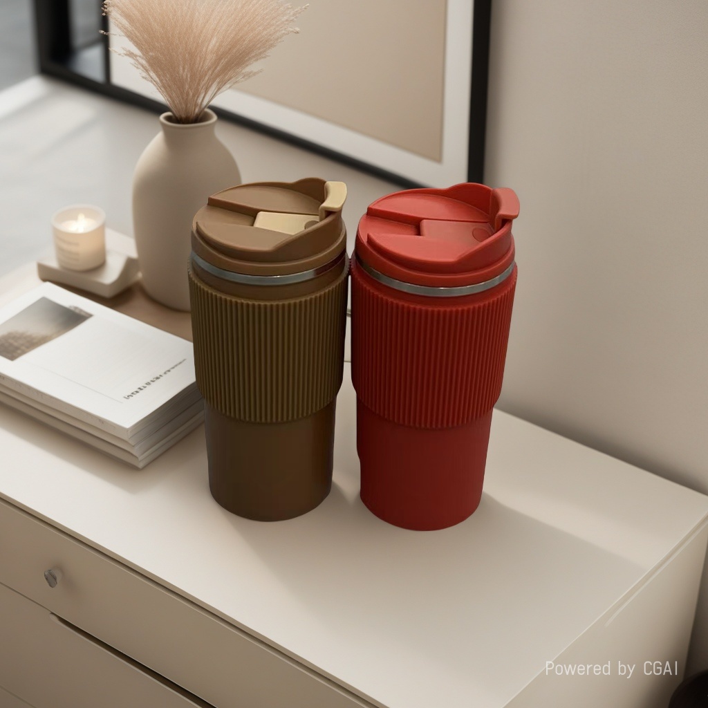 New coffee cup, 304 stainless steel insulated cup, high appearance level, double-layer water cup, portable car gift insulated cup wholesale details Picture