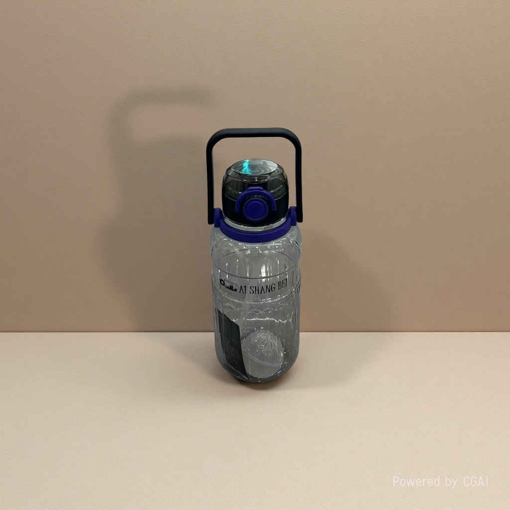 Wholesale of double-drinking transparent plastic water cups, large-capacity straw water cups, and special water bottles for boys and girls to go to school details Picture