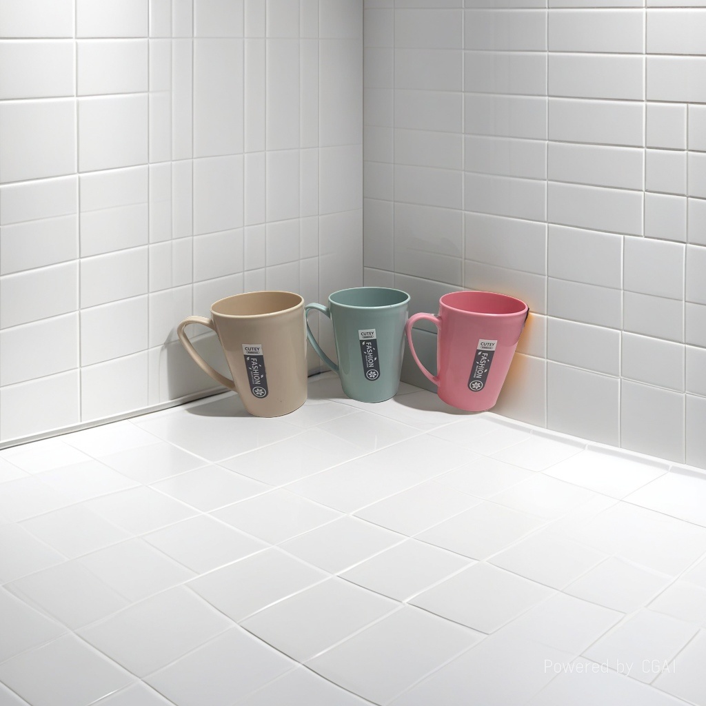 Wholesale of simple solid-color plastic drinking cups, household bathroom washbasin cups, and student dormitory mouthwash cups with handles Application Scenario