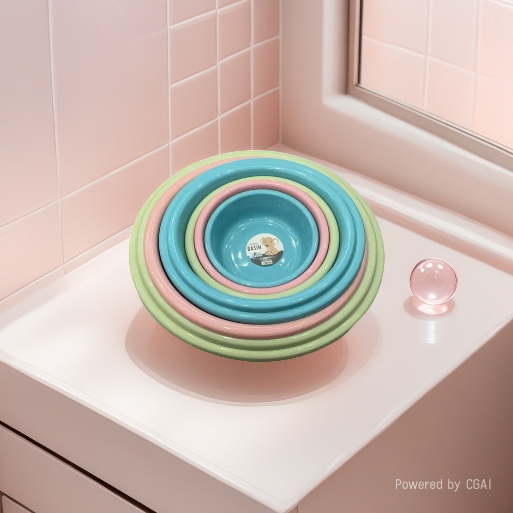 Wholesale of colorful thickened plastic basin sets for household multi-sized washbasins for washing faces and vegetables Application Scenario