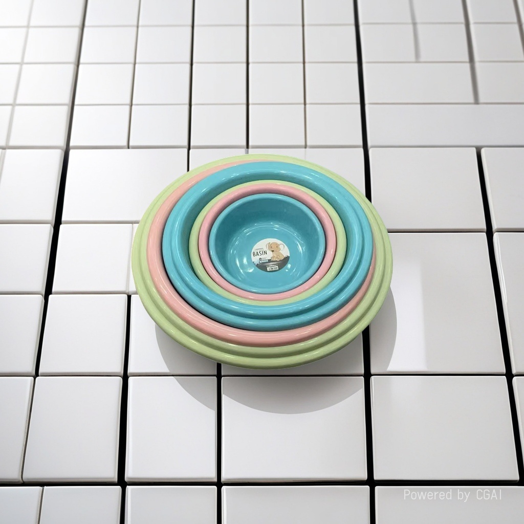 Wholesale of colorful thickened plastic basin sets for household multi-sized washbasins for washing faces and vegetables Specification image