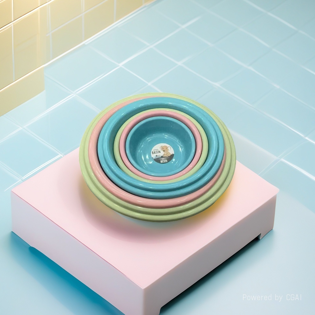 Wholesale of colorful thickened plastic basin sets for household multi-sized washbasins for washing faces and vegetables details Picture