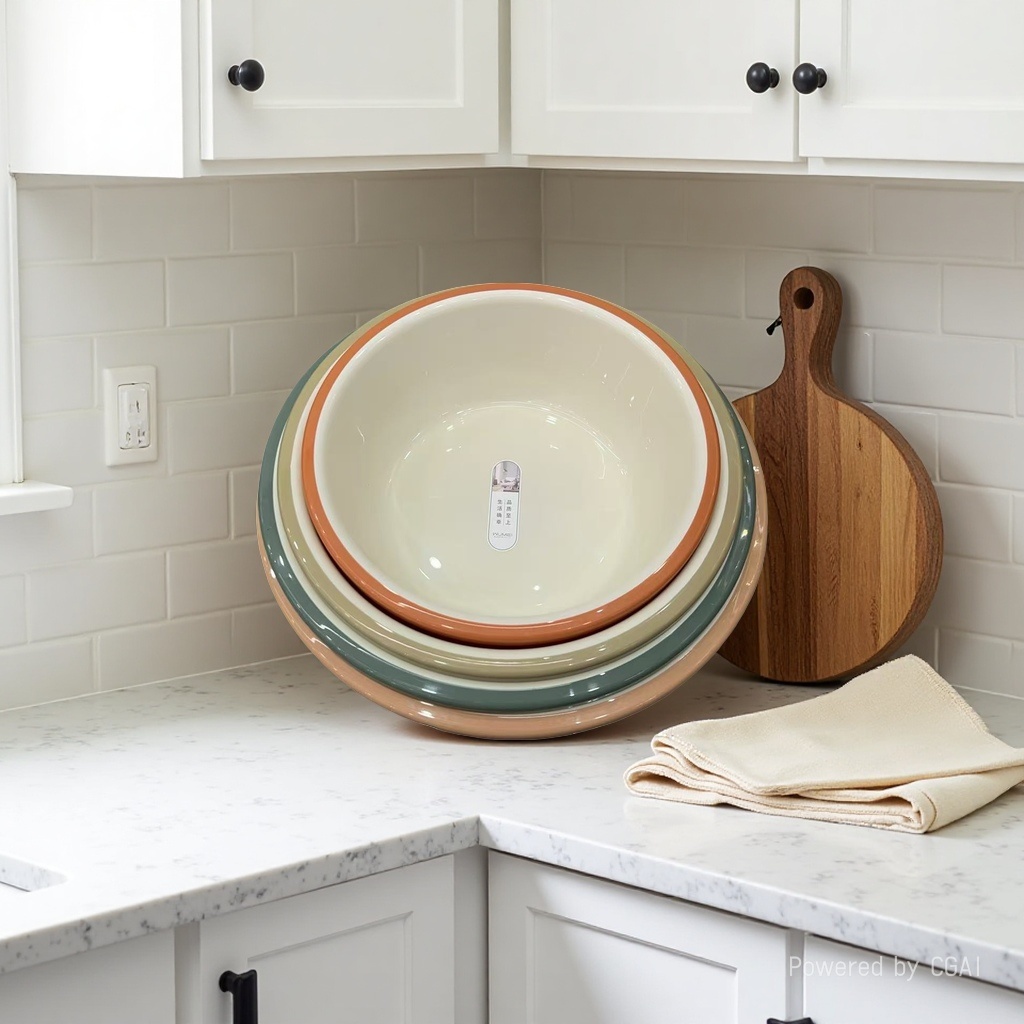 Wholesale of thickened and deepened plastic basins in various sizes for household washbasins and vegetable washbasins