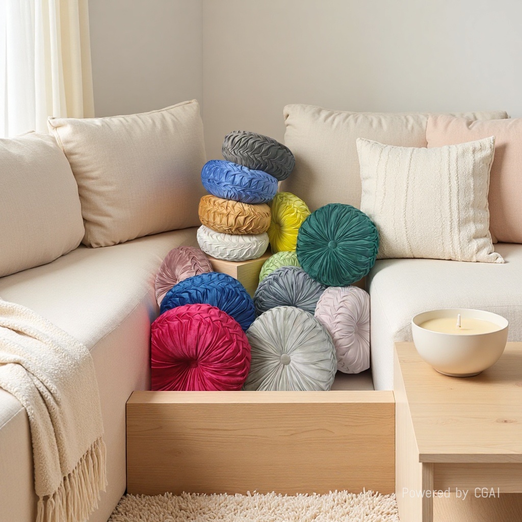 舒适圆床垫加厚弹簧支撑柔软透气家用床垫圆形床垫尺寸多款可选