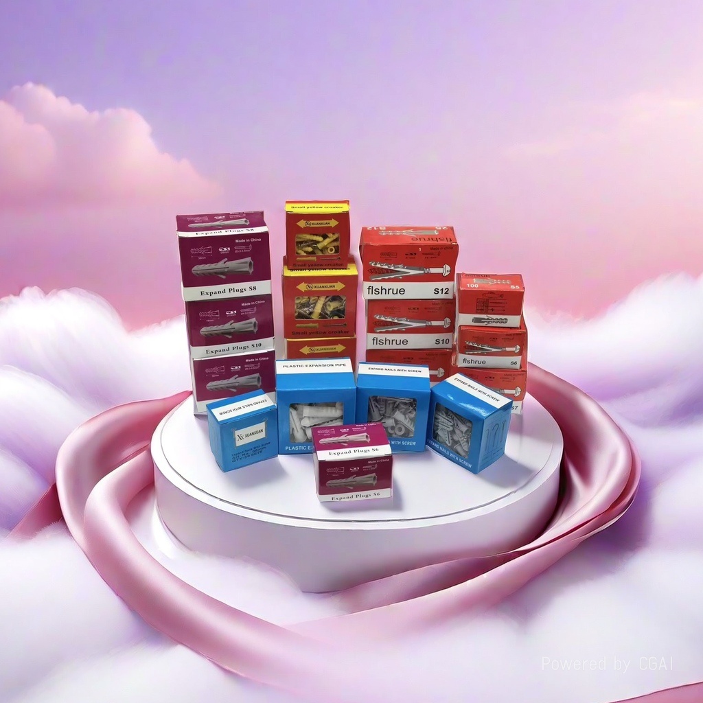 膨胀管 紧固件 正豪LOGO 专业塑料标准 6MM型号  50PCS/盒