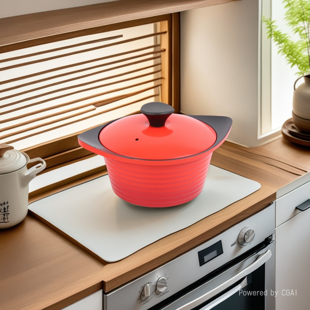 Ceramic pot, red pot, stainless steel pot, stainless steel bucket, enamel pot, glass pot lid, multi-functional baking tray, kitchen stewing supplies Specification image