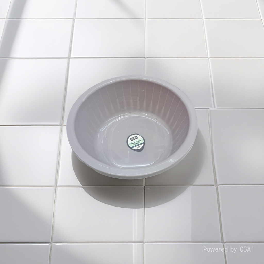 Multi-functional household grey plastic basin, multi-functional for washing vegetables and dishes, durable plastic basin in solid color wholesale