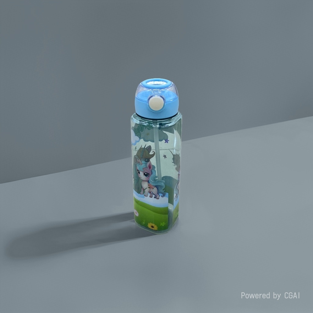 My Little Pony children's transparent plastic straw space cup, men's and women's lifting rope, high appearance level, ins large-capacity portable water cup details Picture