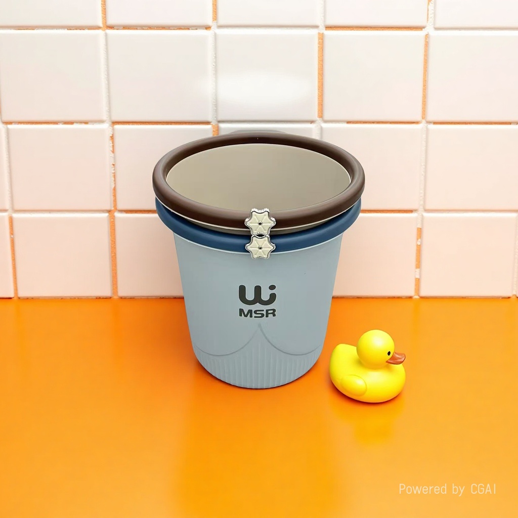 The smiling Face household stainless steel trash can is designed with a lid that does not bend over and is touch-free. It is environmentally friendly and durable