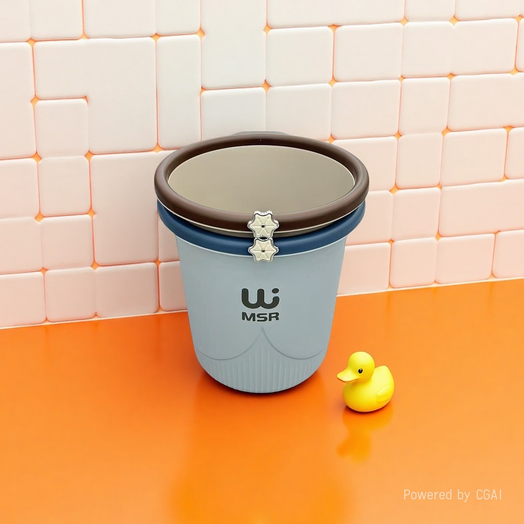 The smiling Face household stainless steel trash can is designed with a lid that does not bend over and is touch-free. It is environmentally friendly and durable details Picture
