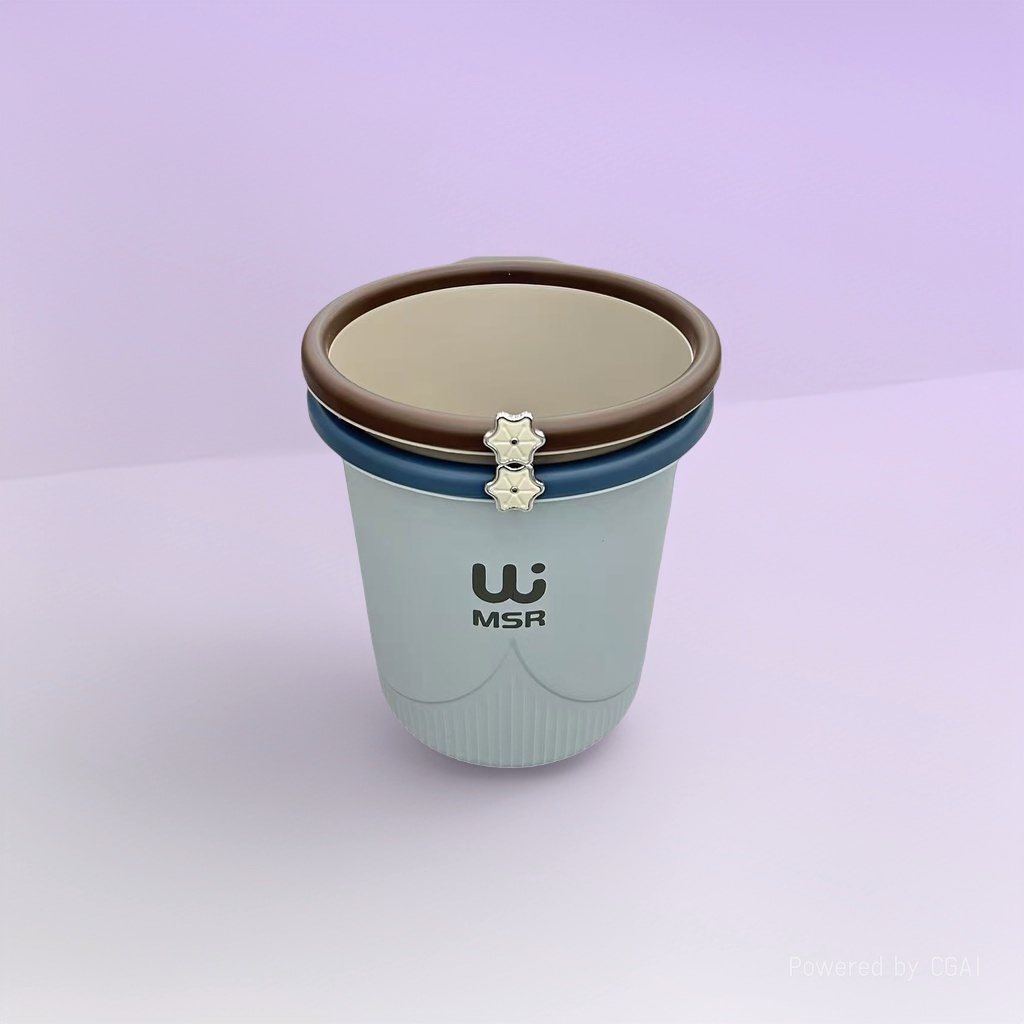 The smiling Face household stainless steel trash can is designed with a lid that does not bend over and is touch-free. It is environmentally friendly and durable Specification image