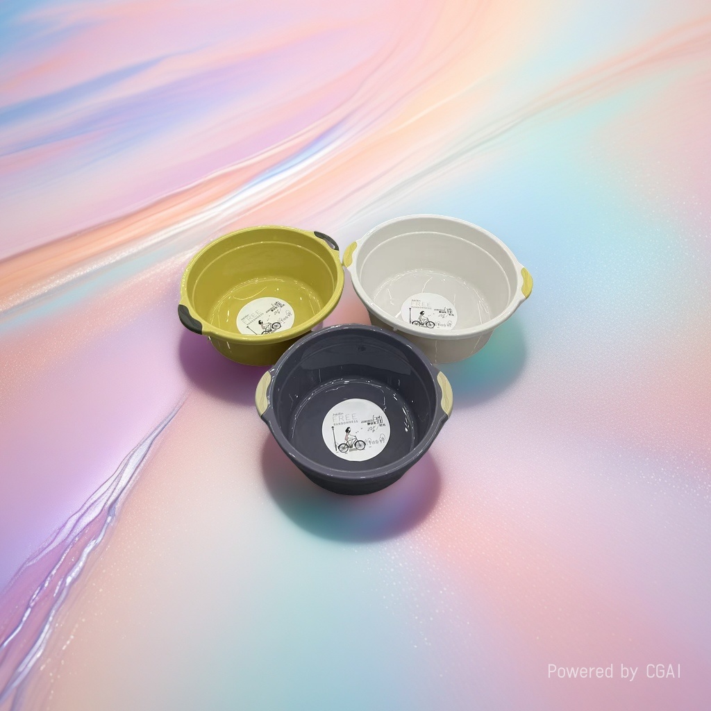 Household plastic washbasins are deepened and thickened, shock-resistant, simple for dormitories, students, babies, adults, large washbasins for washing faces and vegetables, solid color ear-listening basins, washbasins, foot basins, and plastic basins wholesale details Picture