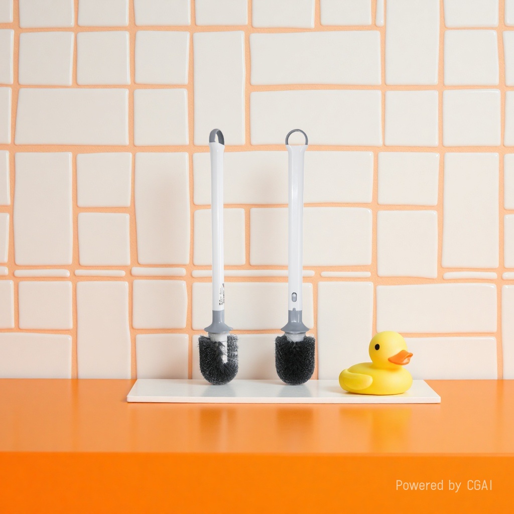 Household convenient draining toilet brush, baseless household bristle toilet brush set, multi-functional toilet cleaning toilet brush, round head dead corner cleaning toilet brush, wholesale toilet brush details Picture