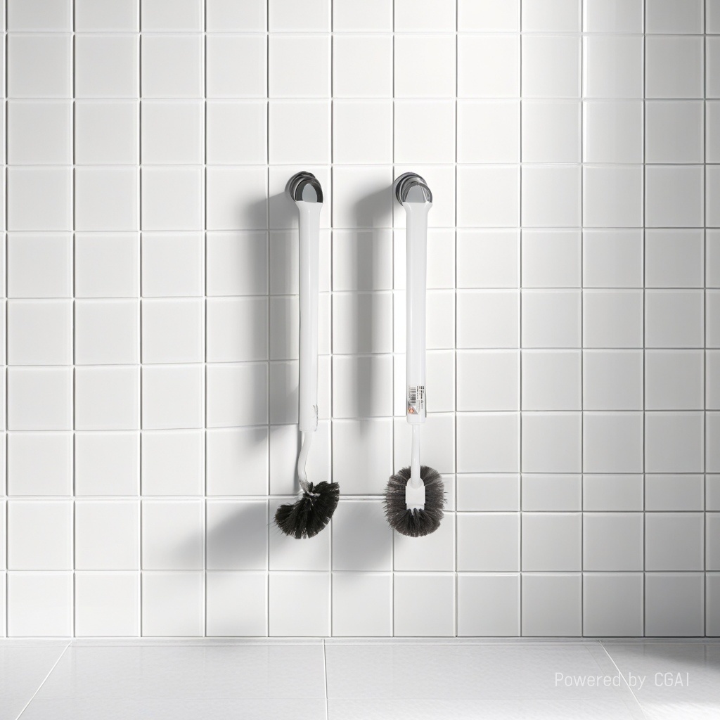 Round-head sanitary brush, household bathroom cleaning without dead corners, wall-mounted toilet brush without holes, squat cleaning brush, toilet brush for dead corner cleaning, wholesale toilet brush Specification image