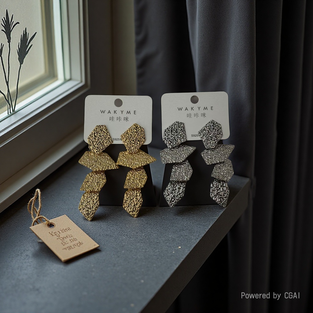 饰品/耳饰/耳环/锆石微镶毛坯耳环/锆石耳饰产品图