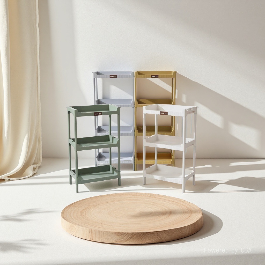 多色多层塑料置物架家用厨房转角落地收纳架浴室卫生间分层整理架批发