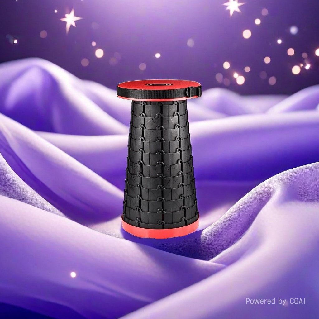 Mazadeng black woven texture foldable bamboo stool, moon chair, bench, cylindrical multi-functional portable leisure stool, foldable stool, black rainbow foldable stool wholesale Item Picture