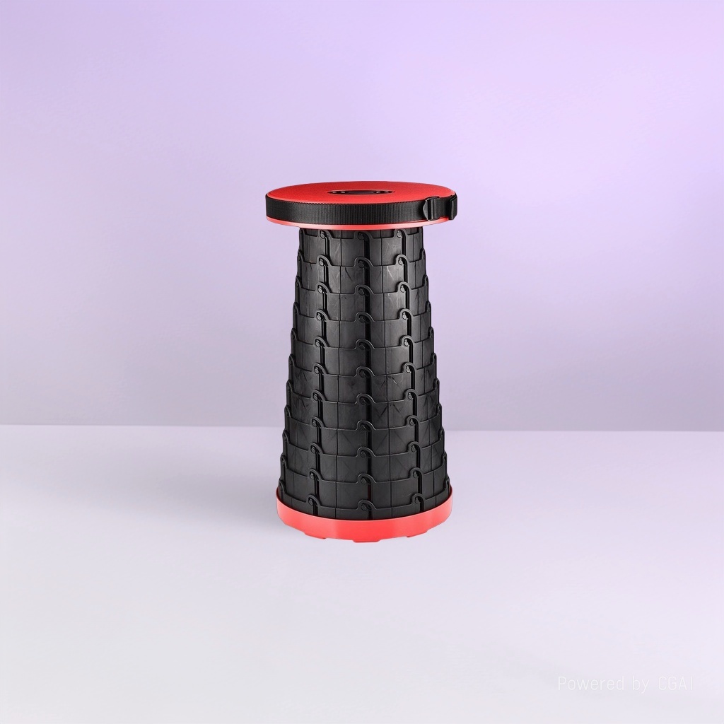 Mazadeng black woven texture foldable bamboo stool, moon chair, bench, cylindrical multi-functional portable leisure stool, foldable stool, black rainbow foldable stool wholesale