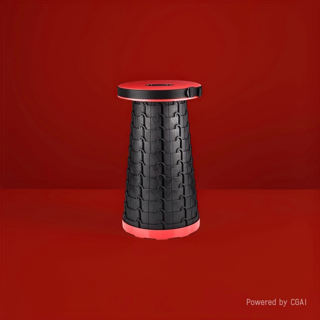 Mazadeng black woven texture foldable bamboo stool, moon chair, bench, cylindrical multi-functional portable leisure stool, foldable stool, black rainbow foldable stool wholesale Specification image