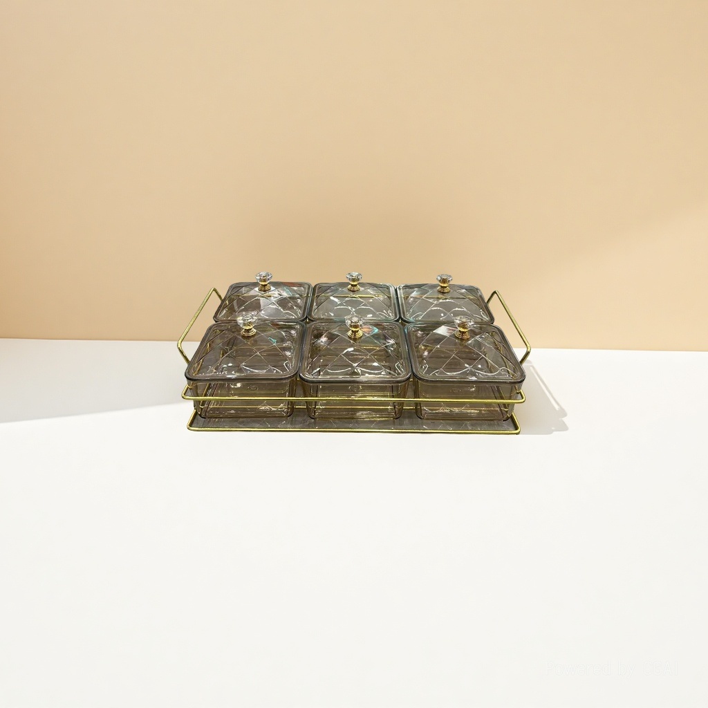 Light luxury high-end fruit platter, home living room coffee table, snack inventory, heart plate, snack display plate, firm dried fruit storage box Specification image