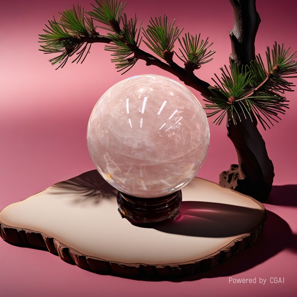 【 In Stock 】 Natural rose crystal balls, natural crystal balls, decorative items, crystal balls, candlesticks, home decorations, gifts